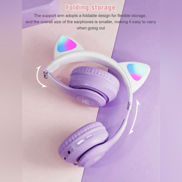 New Cat Ear Wireless Headphones - Picture 3 of 11